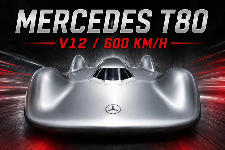 Mercedes T80: la folle ambizione di superare i 600 km/h